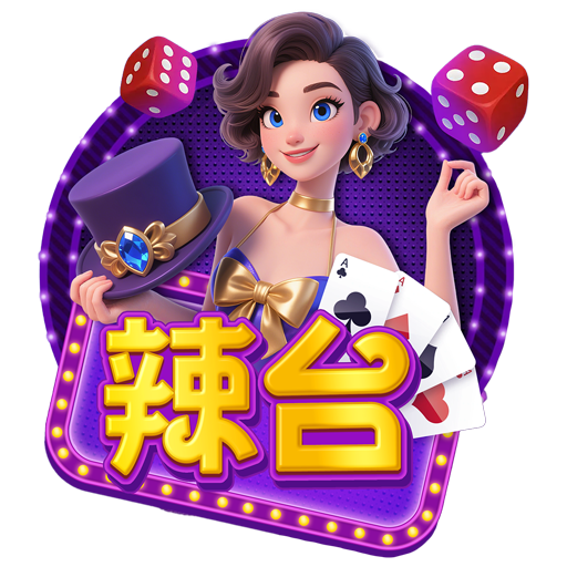 辣台娛樂城平台主視覺,女性角色搭配撲克牌與骰子元素